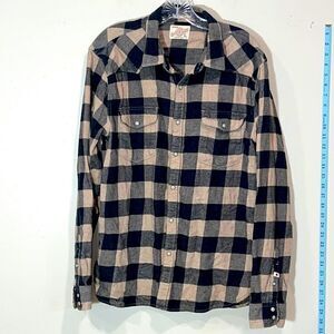 Lucky Brand Long Sleeve Plaid Flannel Shirt. Size Large.